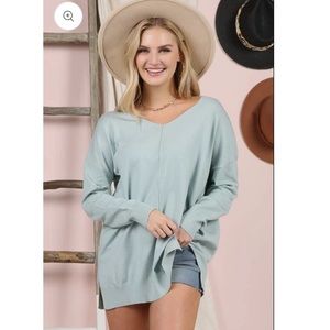 Mineral blue oversized top